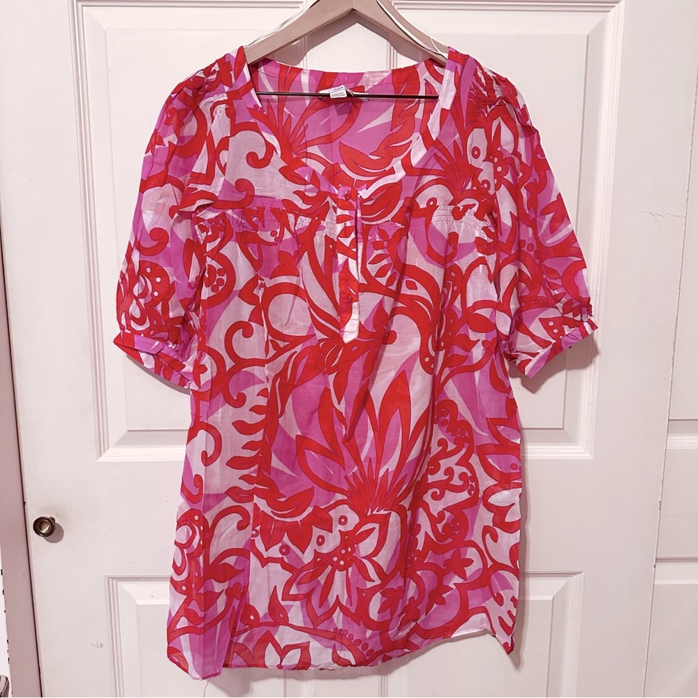 Zara | Dress | Abstract Print Dress in Cotton & Silk